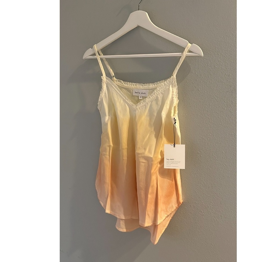 Bella Dahl Frayed Cami in Sunset Ómbre. - Picture 5 of 5